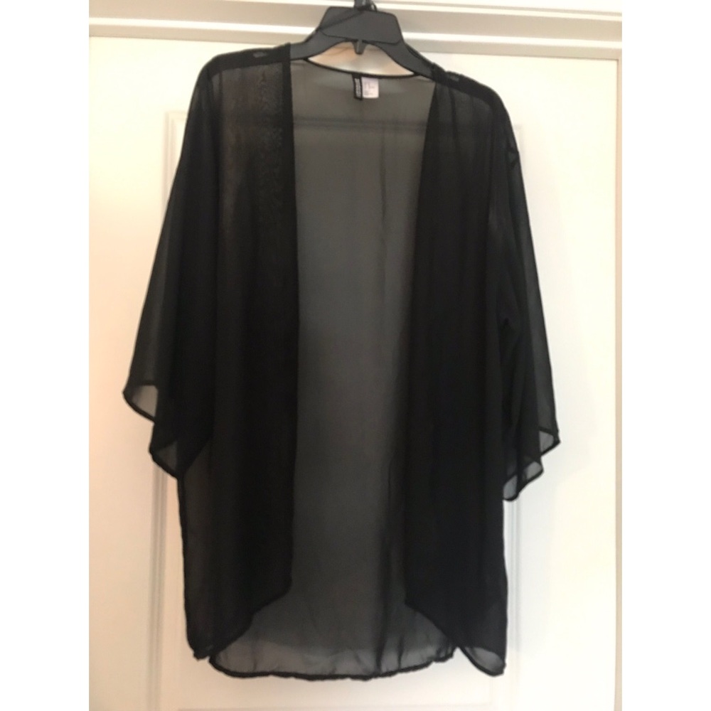 Sheer Black Kimono